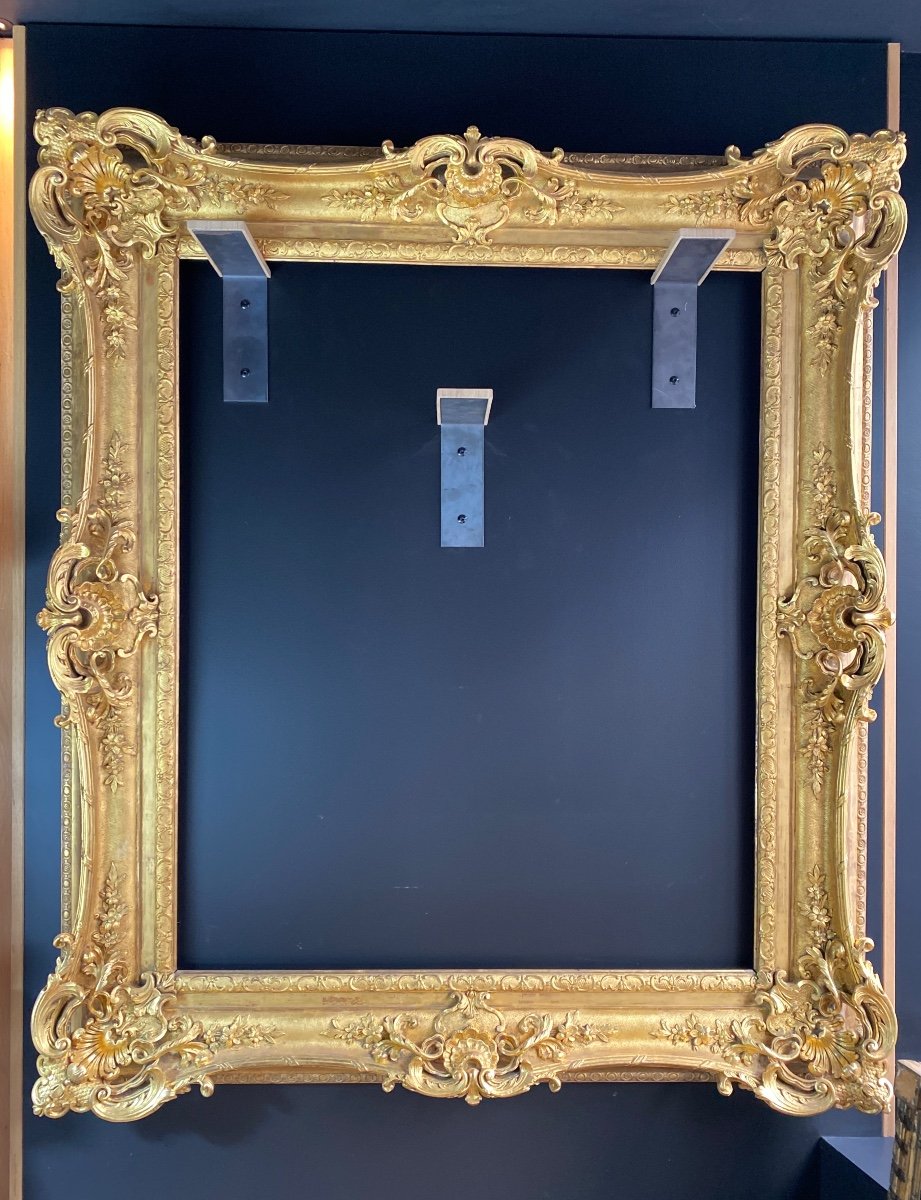 Grand Cadre bois doré de Style Louis XV
