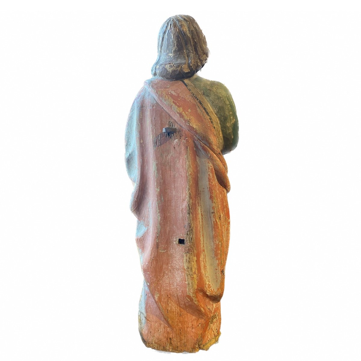 Saint Jean Polychrome Wood Early XVIIth Century Center Of France-photo-8