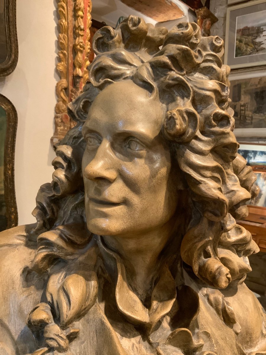 Bust Of Corneille Van Cleve By Caffieri. Plaster-photo-2