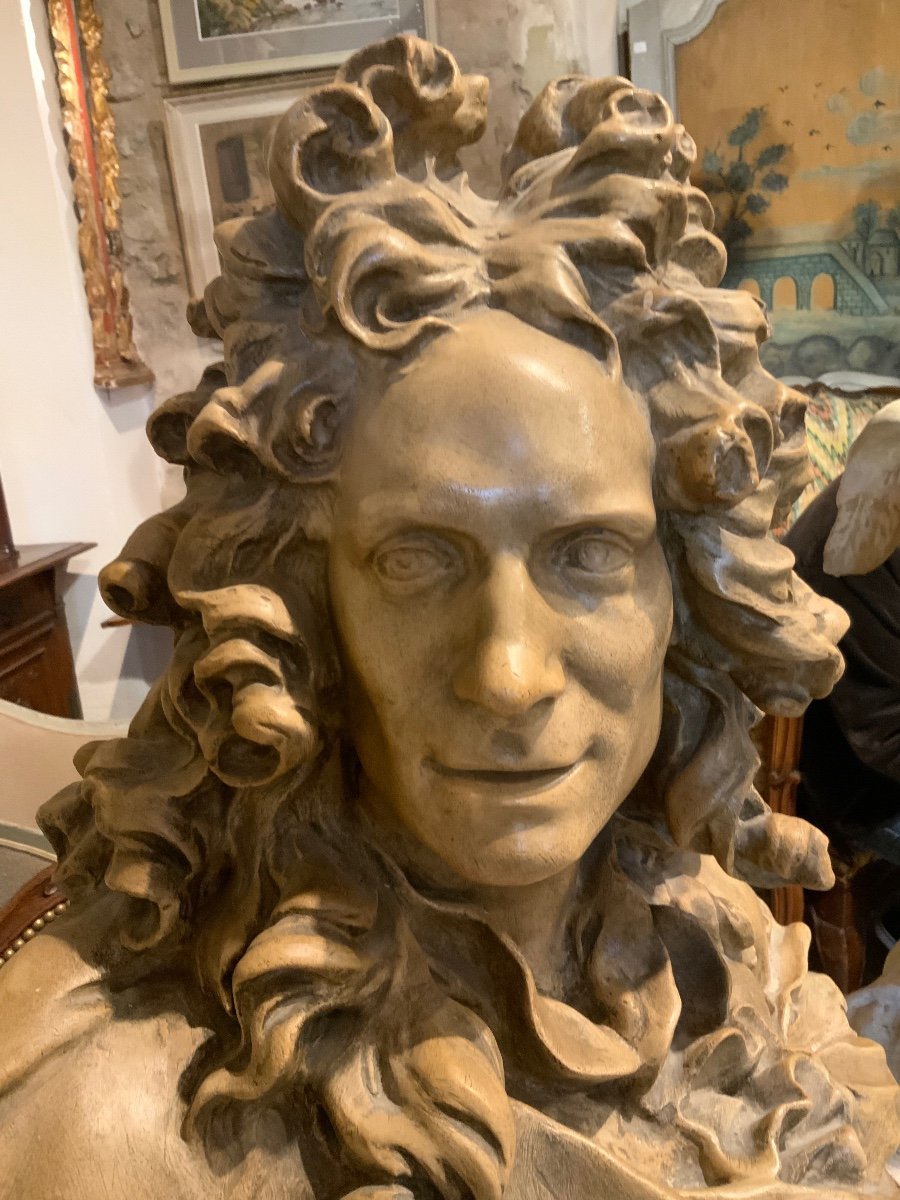 Bust Of Corneille Van Cleve By Caffieri. Plaster-photo-4