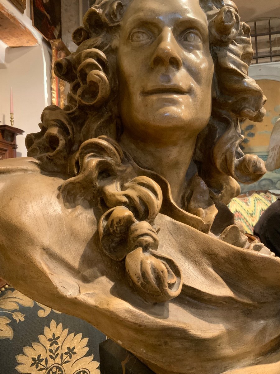 Bust Of Corneille Van Cleve By Caffieri. Plaster-photo-2