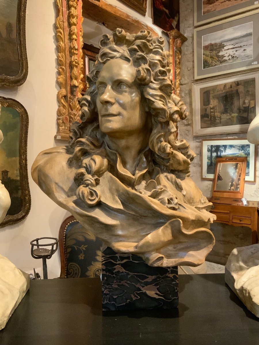 Bust Of Corneille Van Cleve By Caffieri. Plaster-photo-4