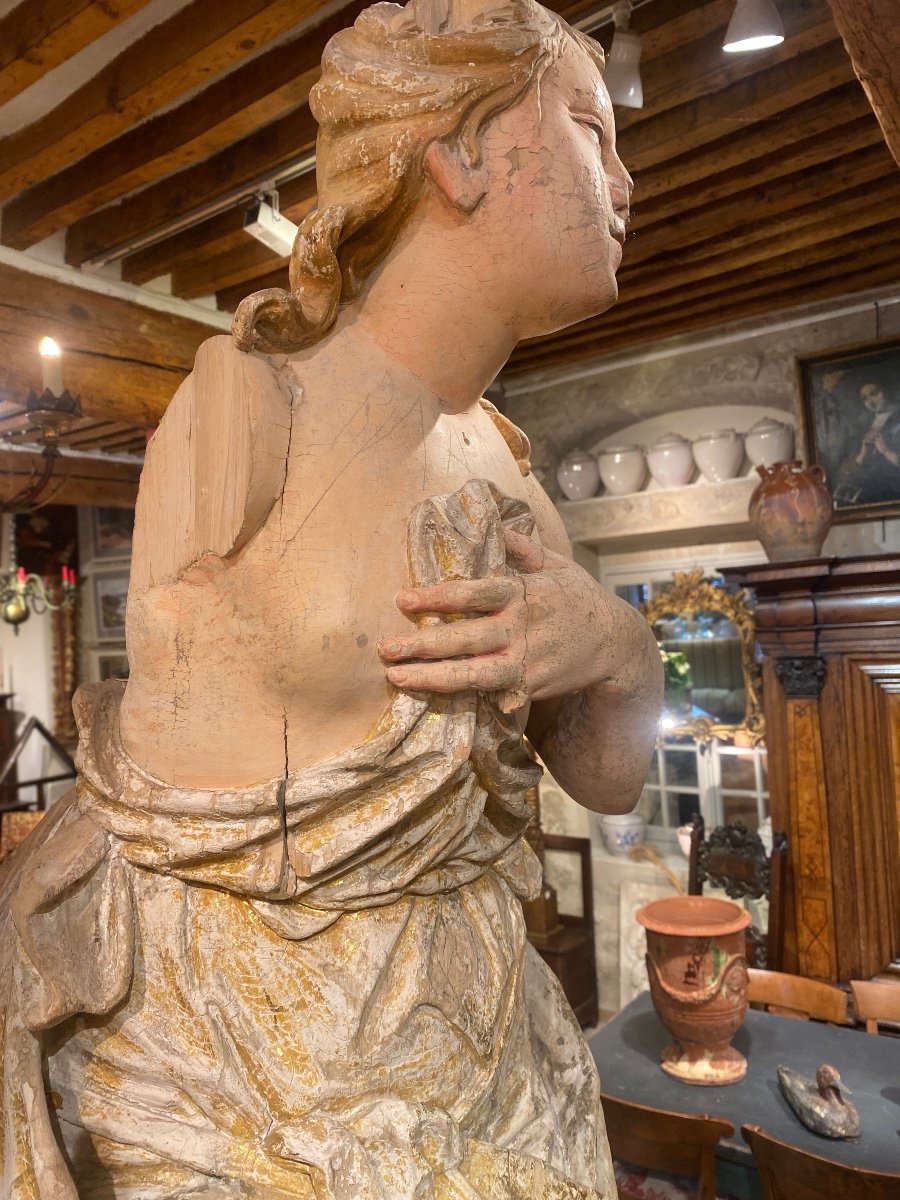 Large 18th Century Wooden Sculpture-photo-2