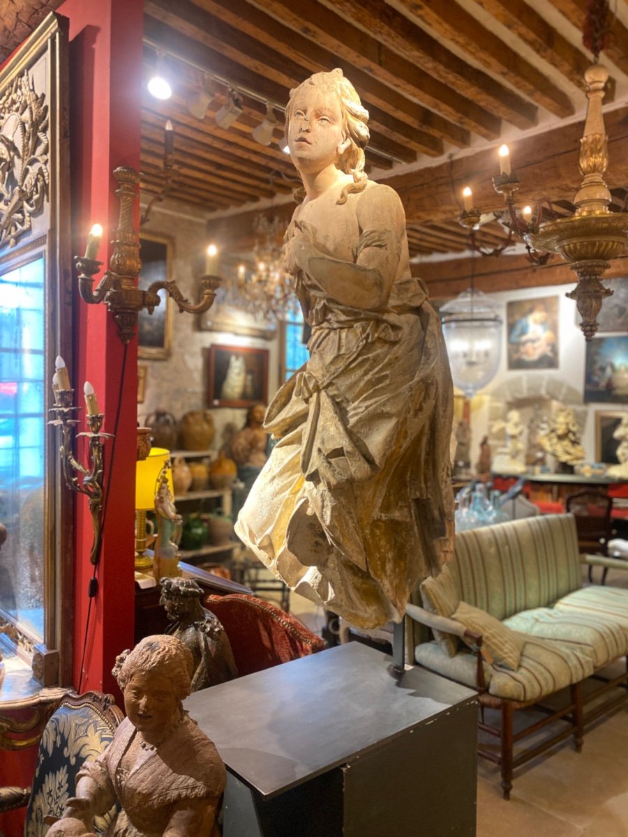 Large 18th Century Wooden Sculpture-photo-5