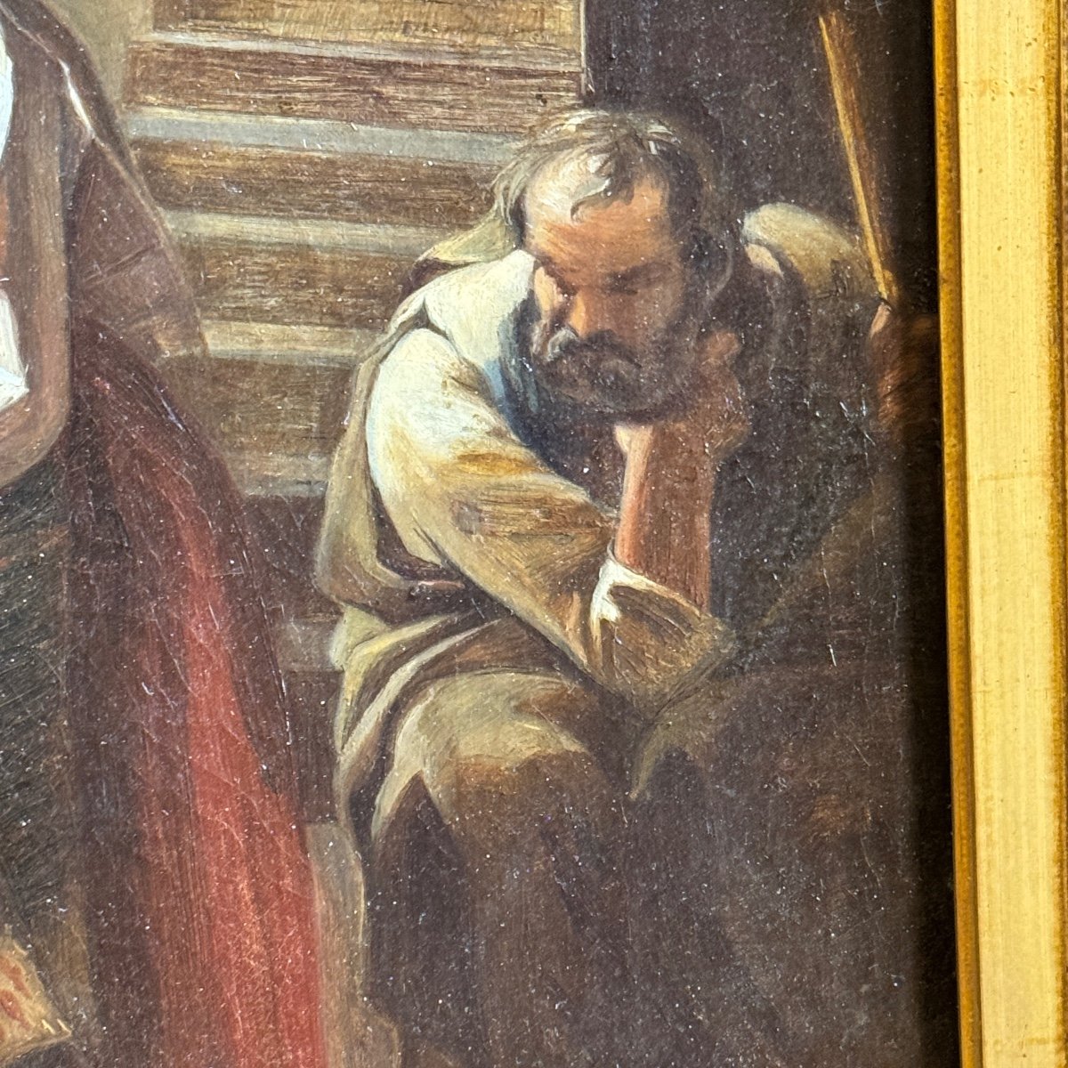 Neapolitan Scene, Oil On Canvas, Early 19th -photo-1