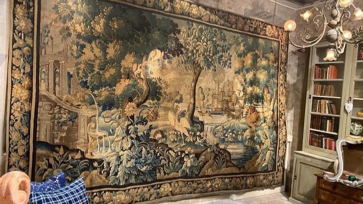 Large Aubusson “greenery” Tapestry Late 17th Early 18th. -photo-4