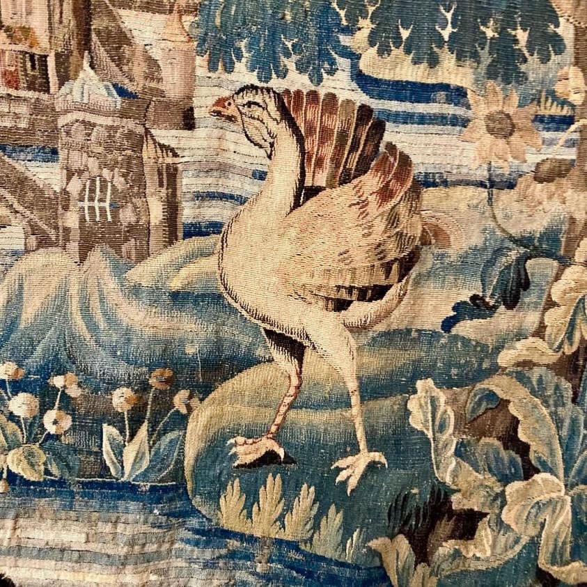 Large Aubusson “greenery” Tapestry Late 17th Early 18th. -photo-2