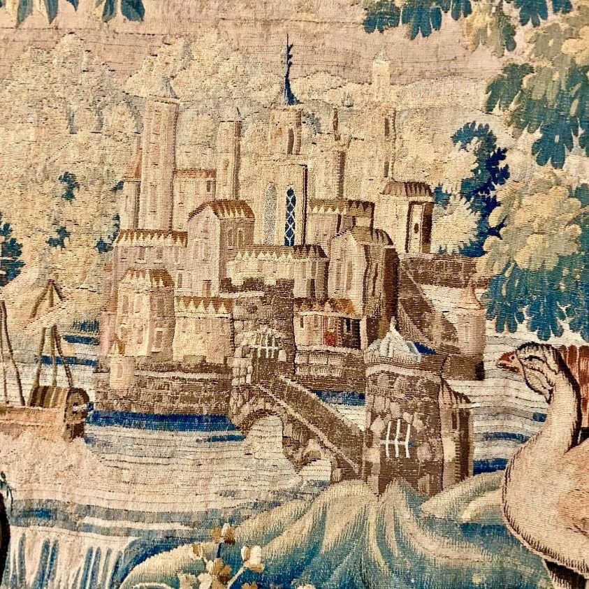 Large Aubusson “greenery” Tapestry Late 17th Early 18th. -photo-3