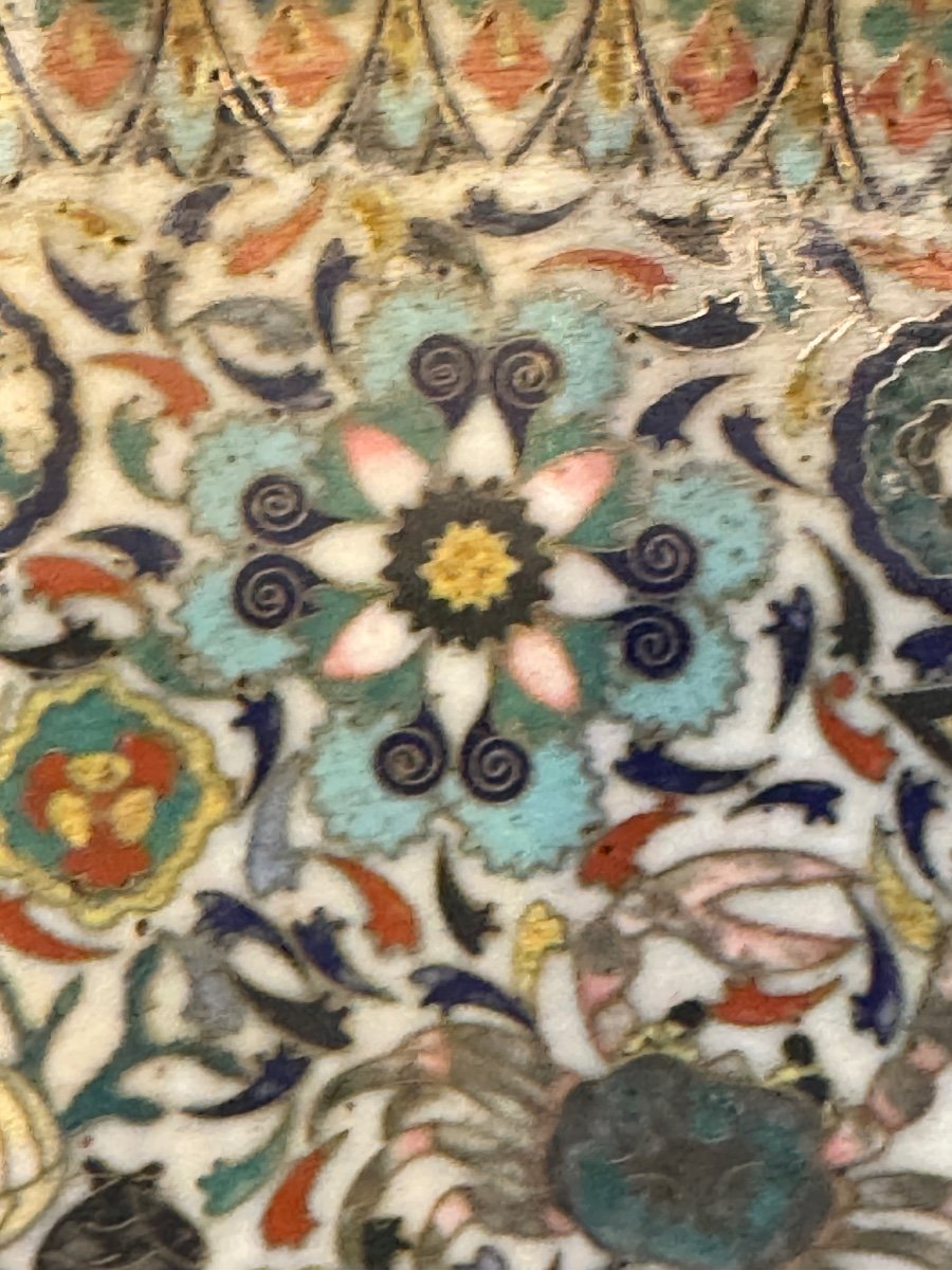 Two Big  19th Century Asian Cloisonné Dishes -photo-8