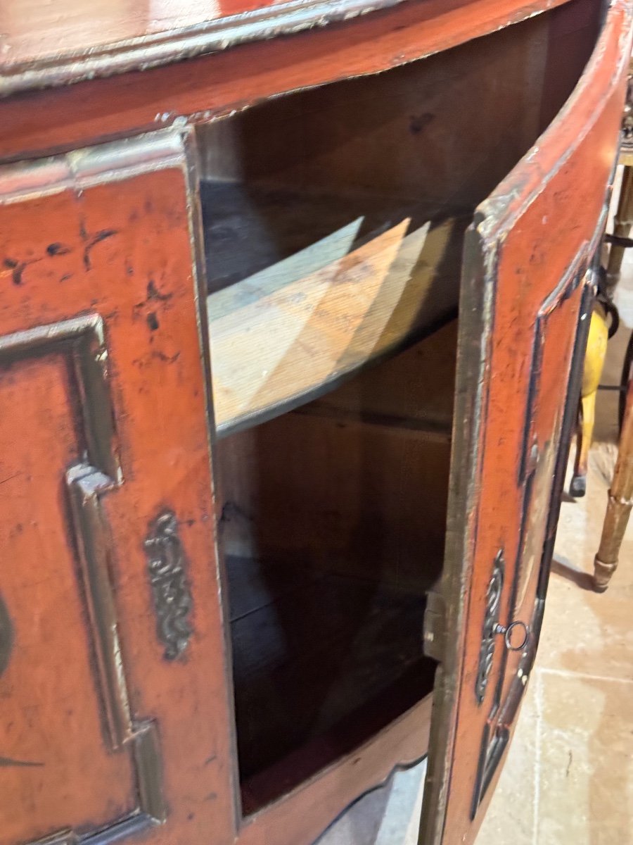 Encoignure En Bois Peint 18ème -photo-2