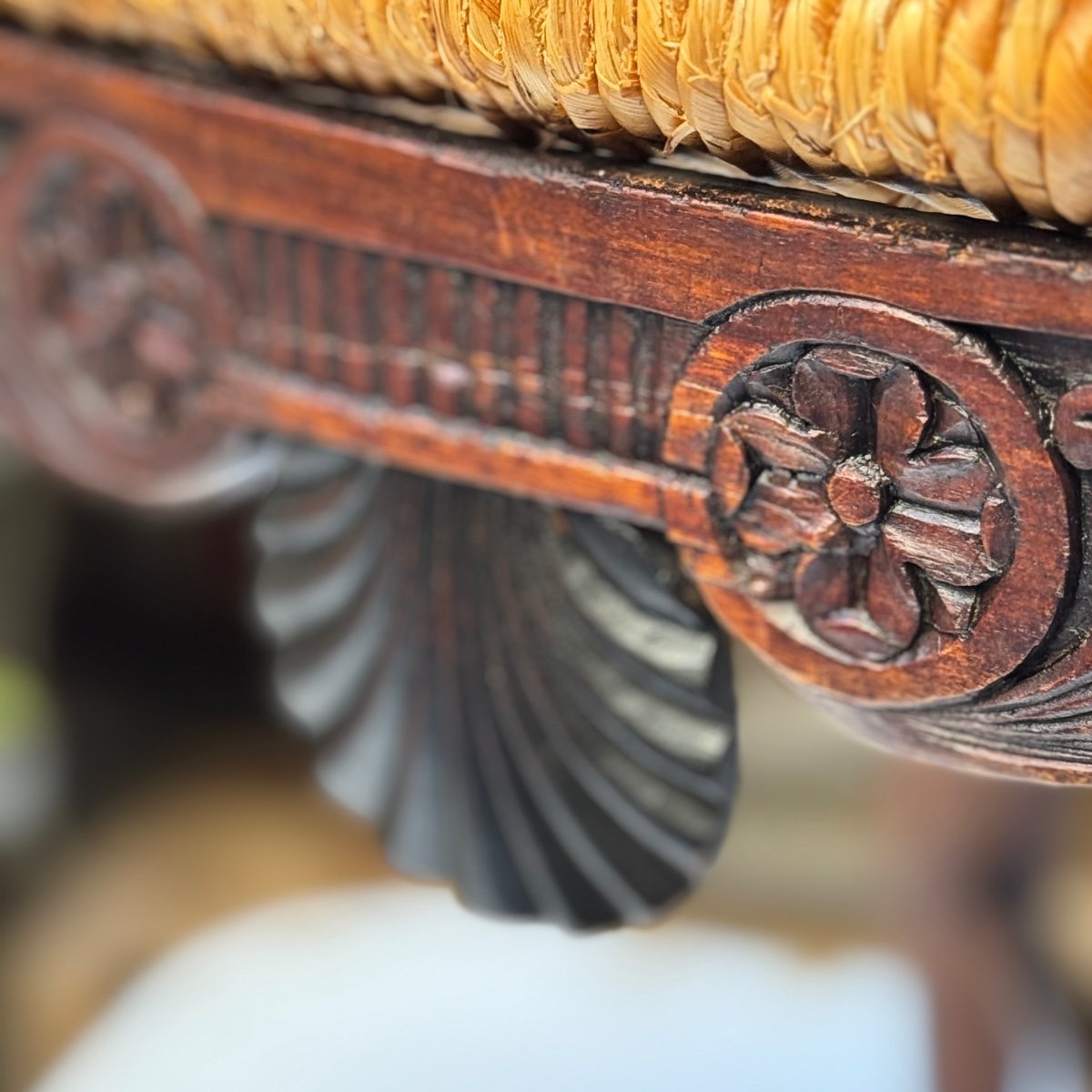 Pair Of Directoire Period Chairs With Pierced Backs-photo-4