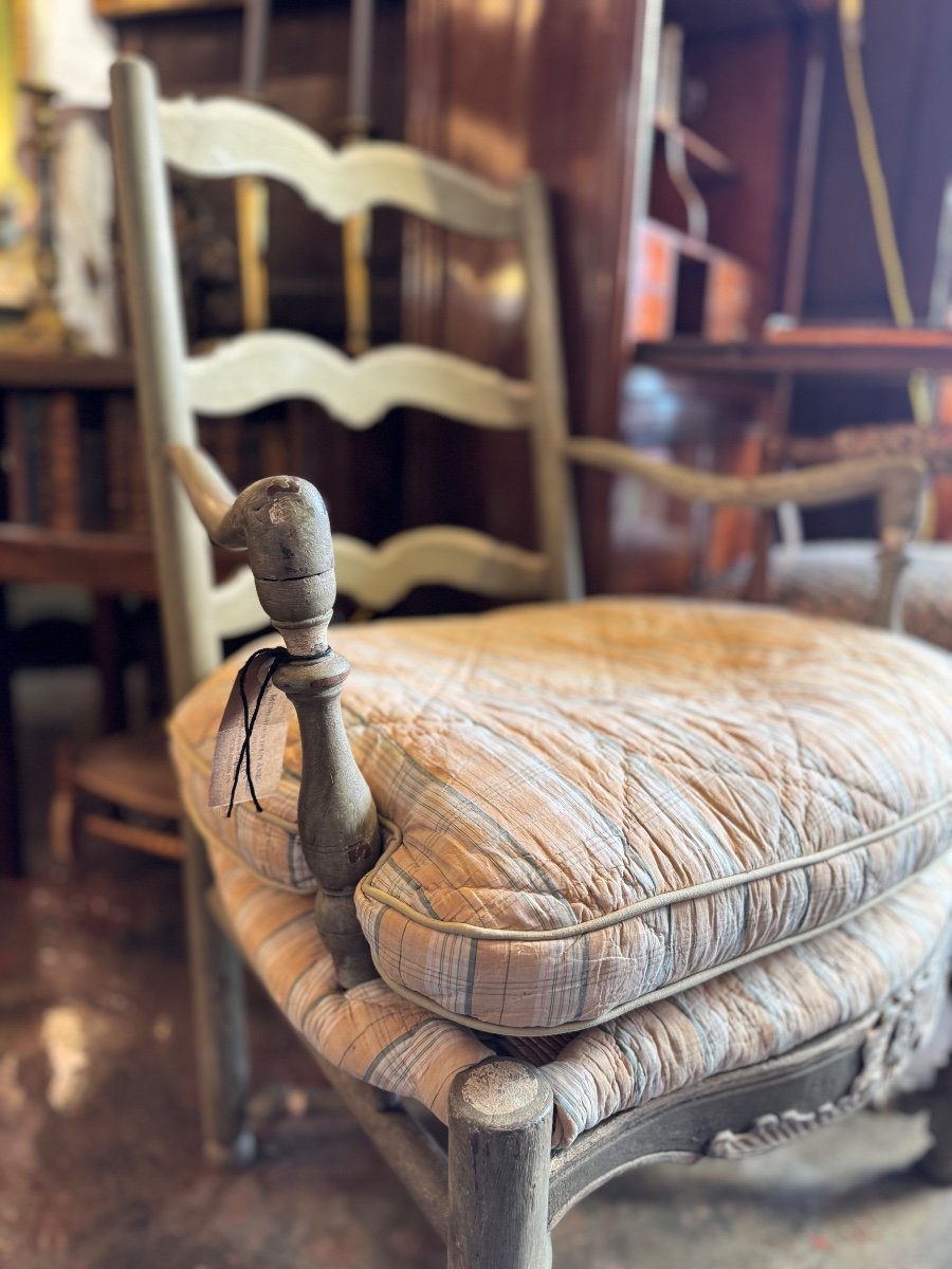 Provençal Armchair In Straw, Louis XV Regency Period – 18th Century-photo-4