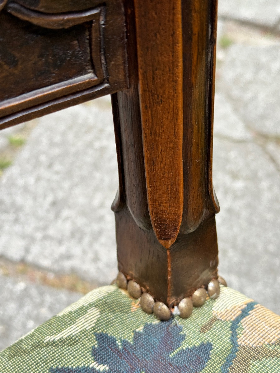 Paire De Chaises Provençales De Type Louis XIII  -photo-1