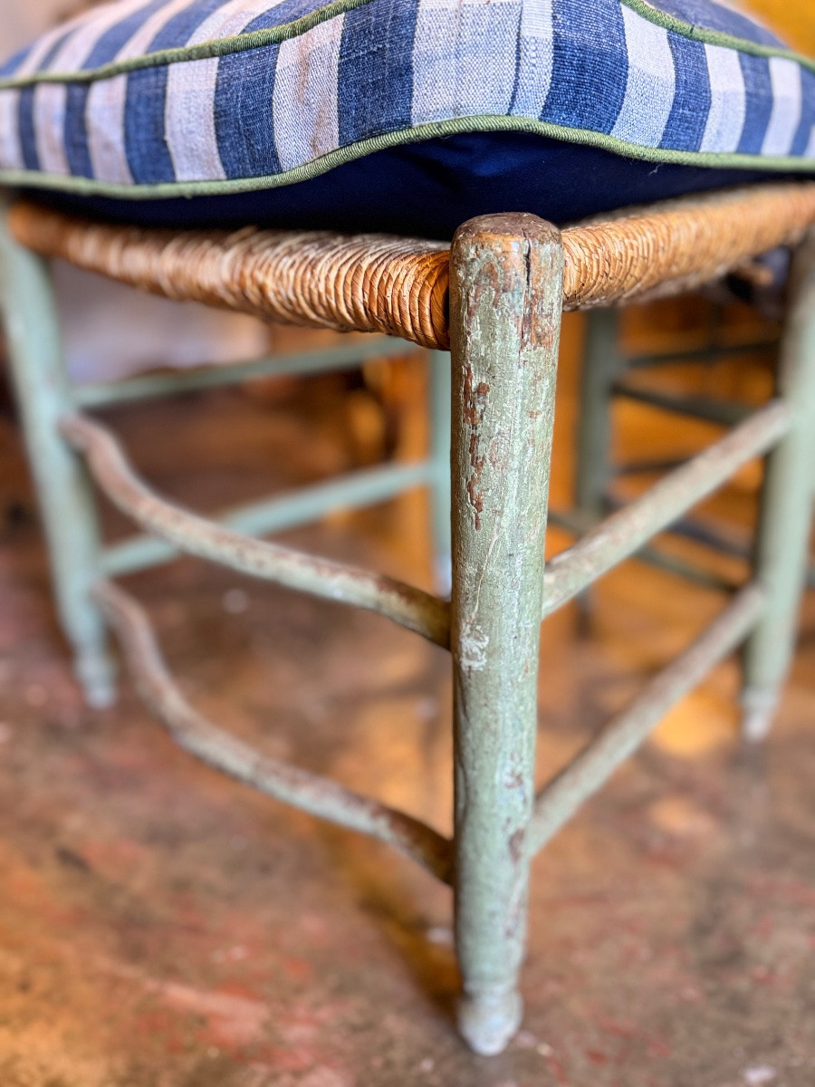 Set Of Provençal Straw Seats, 18th Century-photo-4