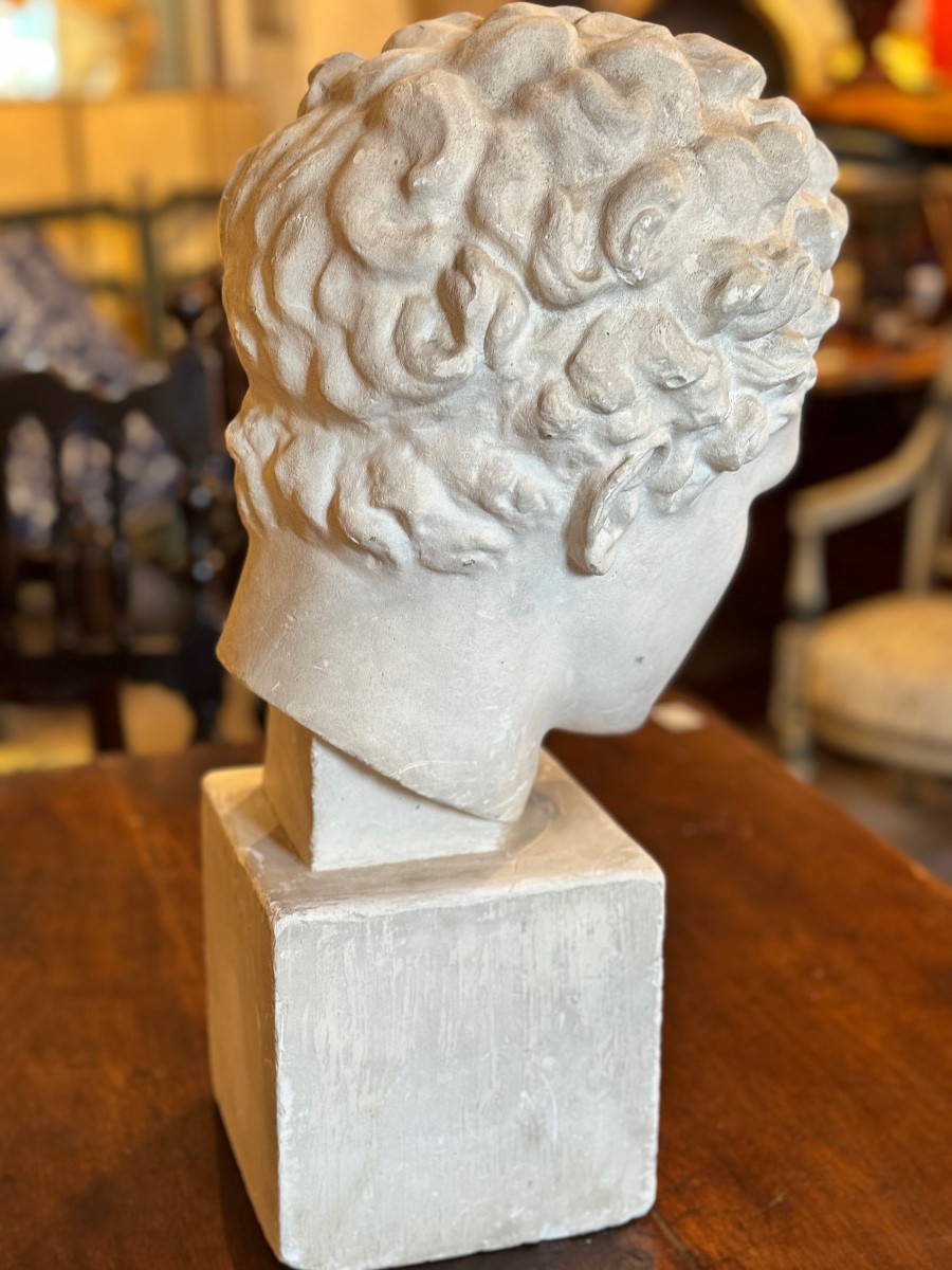 Tête D’hermès D’après Praxitèle – Plâtre à L’antique-photo-6