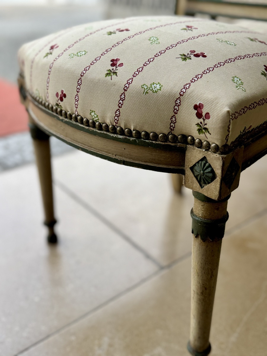 Ensemble De Deux Fauteuils Et Deux Chaises De Style Directoire-photo-7