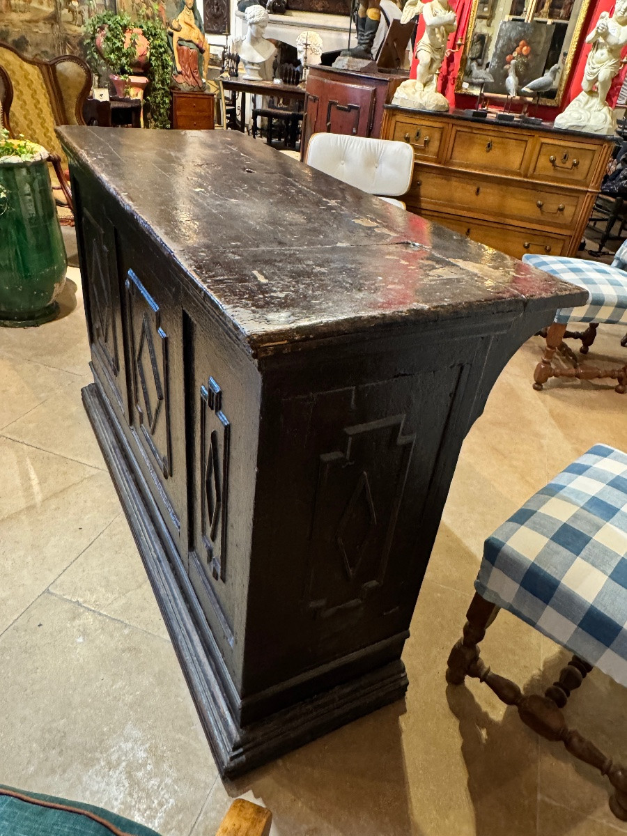 Small 19th Century Shop Counter In Its Original Paint-photo-2