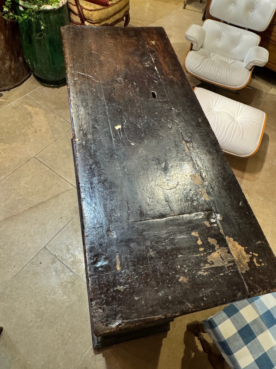 Small 19th Century Shop Counter In Its Original Paint-photo-3