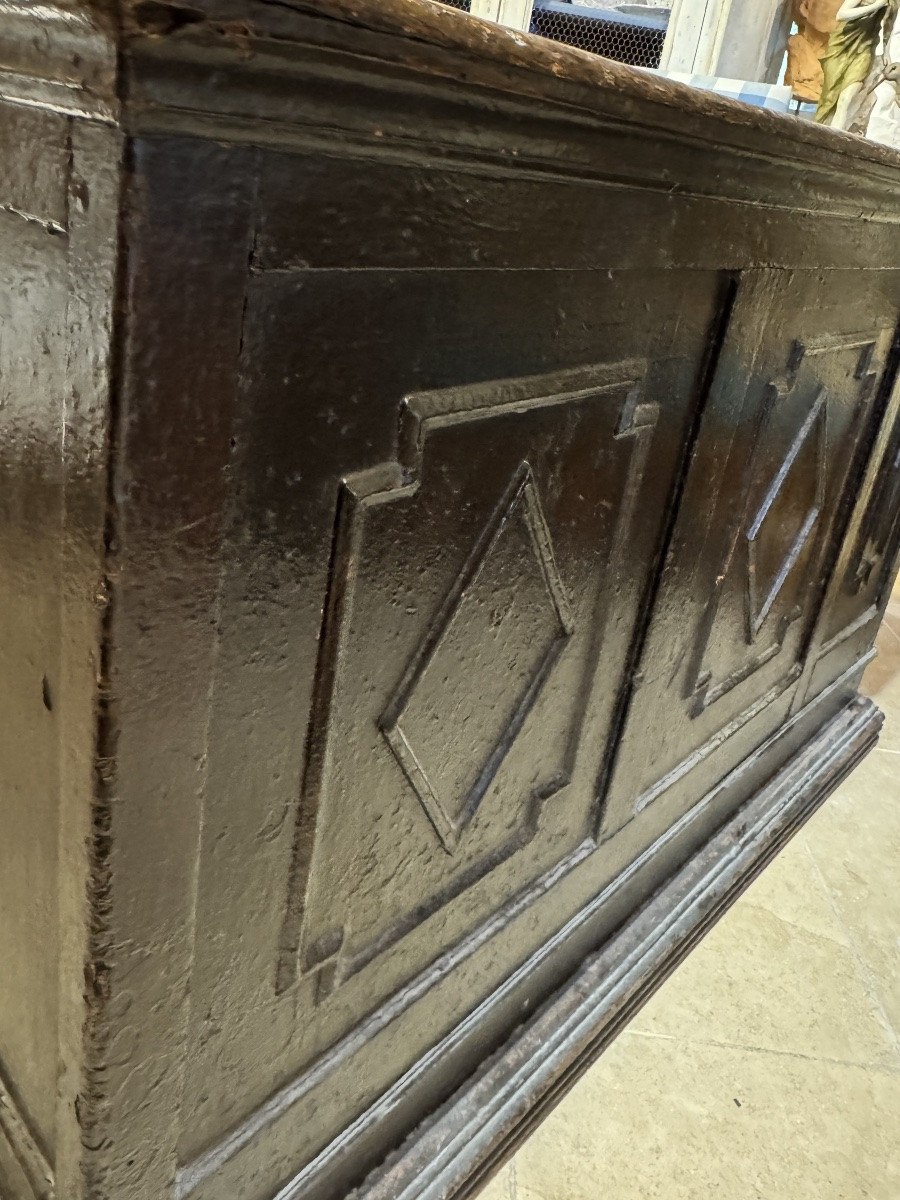 Small 19th Century Shop Counter In Its Original Paint-photo-2