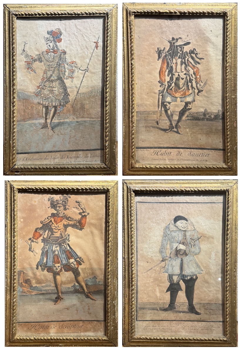 Suite de Quatre Gravures Allégoriques – XVIIe siècle