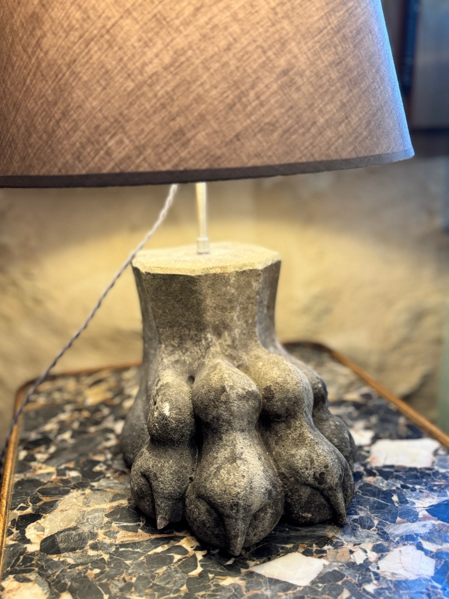 4 Pieds de baignoire montés en lampe – XIXe siècle-photo-2