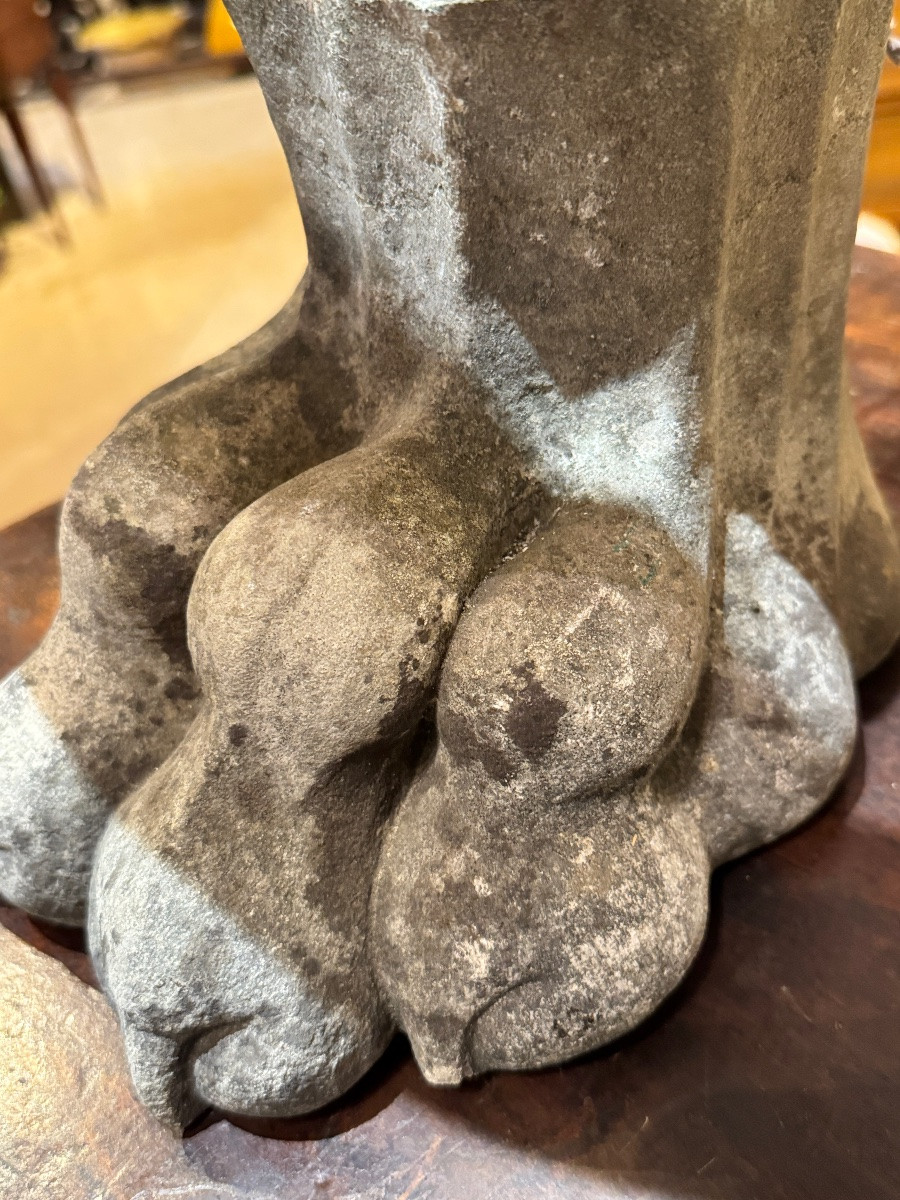4 Pieds de baignoire montés en lampe – XIXe siècle-photo-4