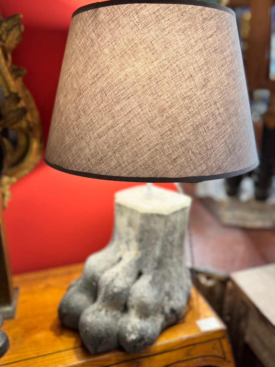 4 Pieds de baignoire montés en lampe – XIXe siècle-photo-7