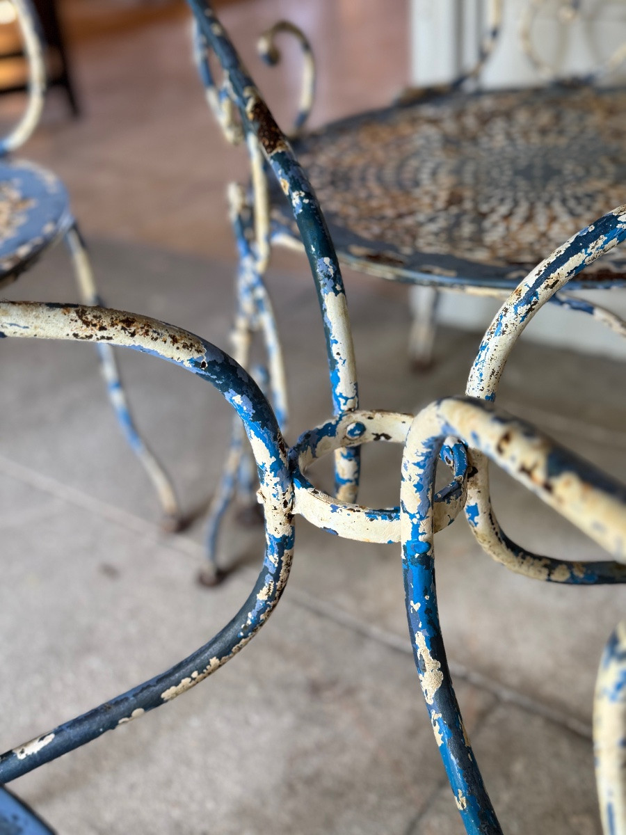 Wrought Iron Garden Furniture – Late 19th / Early 20th Century-photo-4