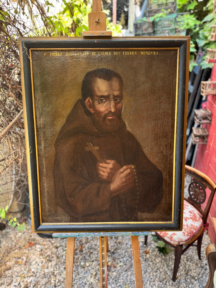   Paire de portraits religieux – Huile sur toile – XVIIᵉ siècle-photo-2