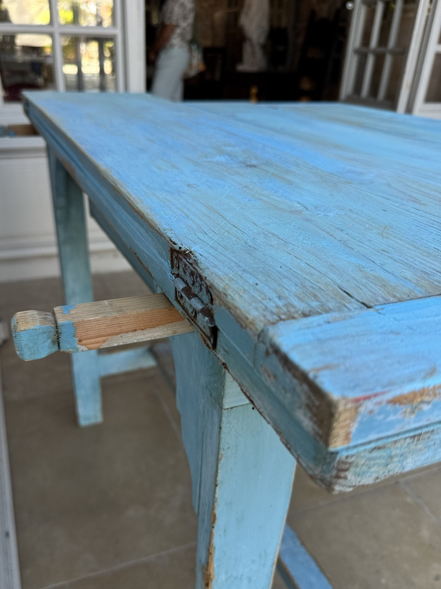 Petite table d’atelier en bois peint – début XXᵉ-photo-4