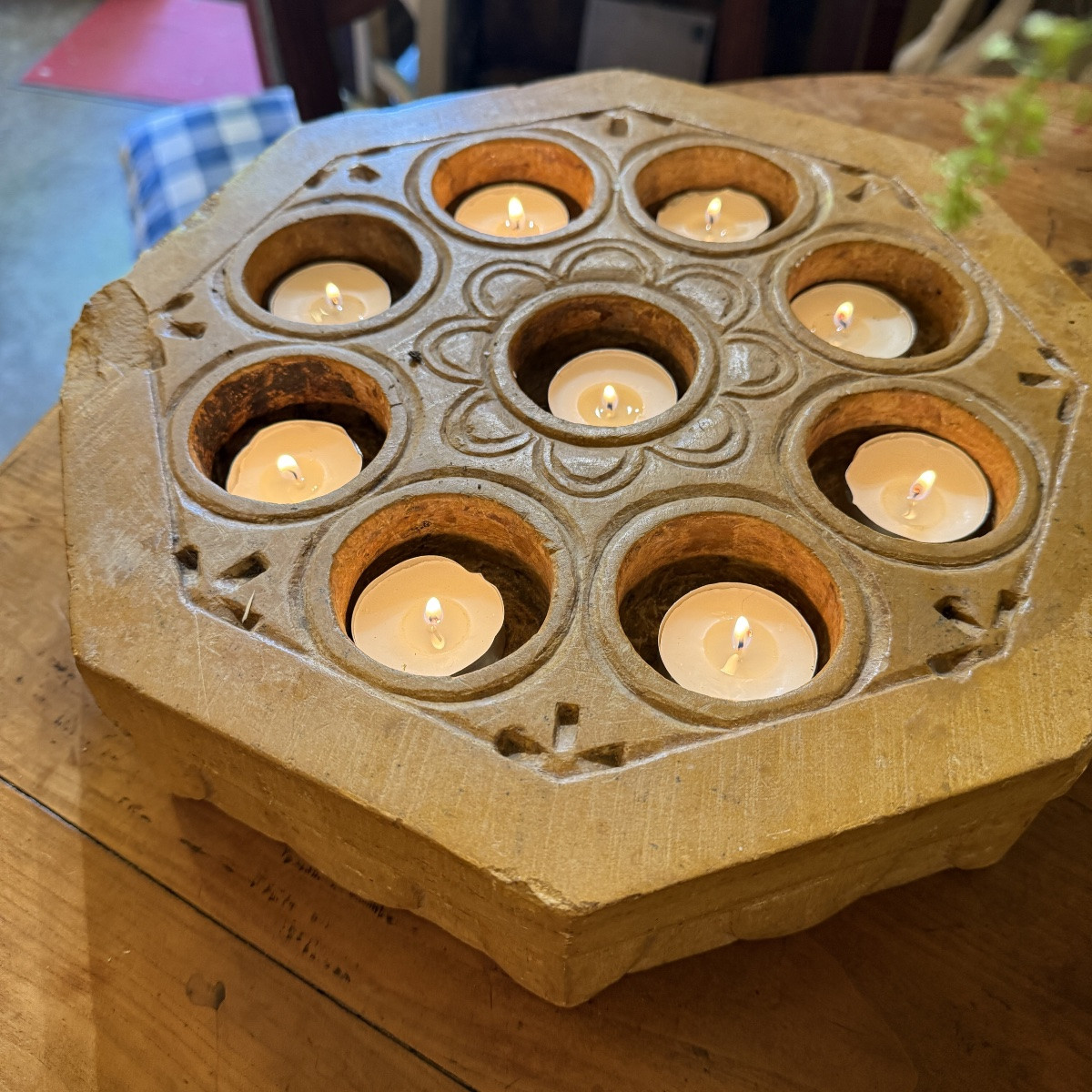 Monastic Votive Base In Carved Stone – 17th/18th Century-photo-4