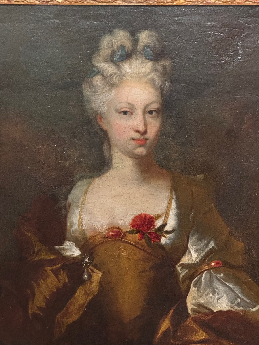 Portrait d’une dame de cour – Fin XVIIe siècle-photo-3