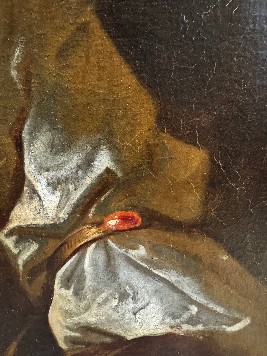 Portrait d’une dame de cour – Fin XVIIe siècle-photo-4