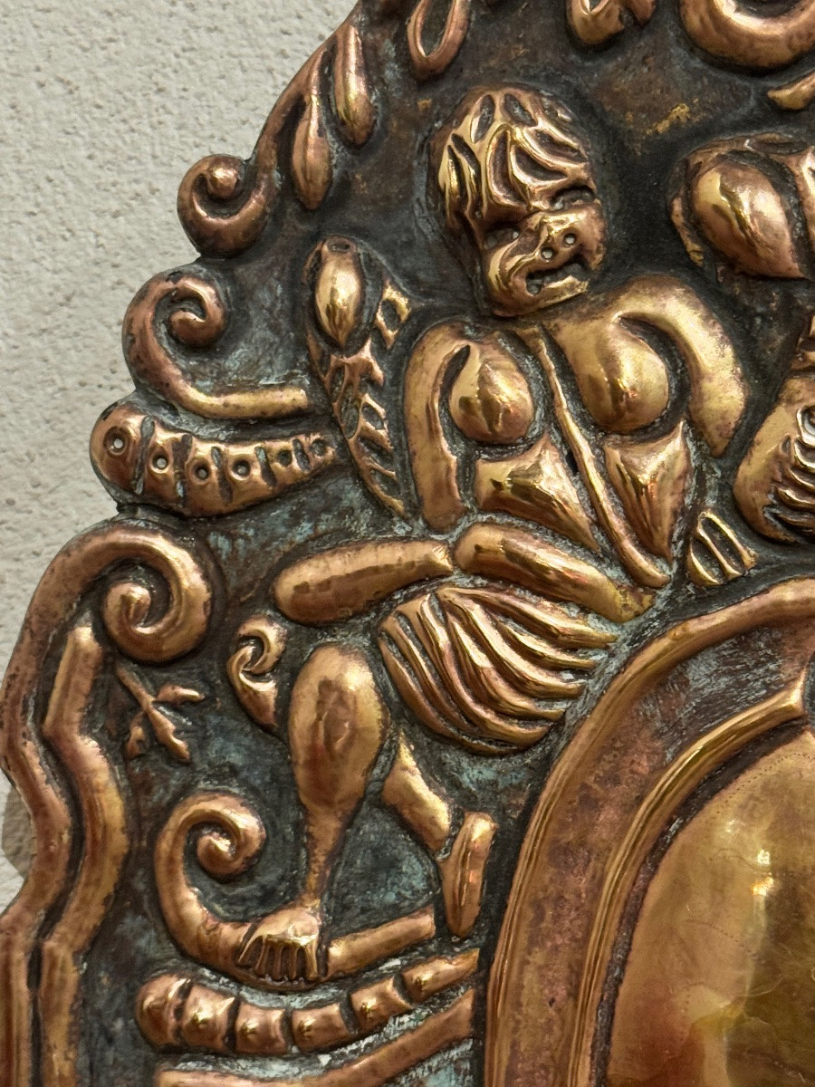 Two Pairs Of Repoussé Copper Light Deflectors, 19th Century -photo-3