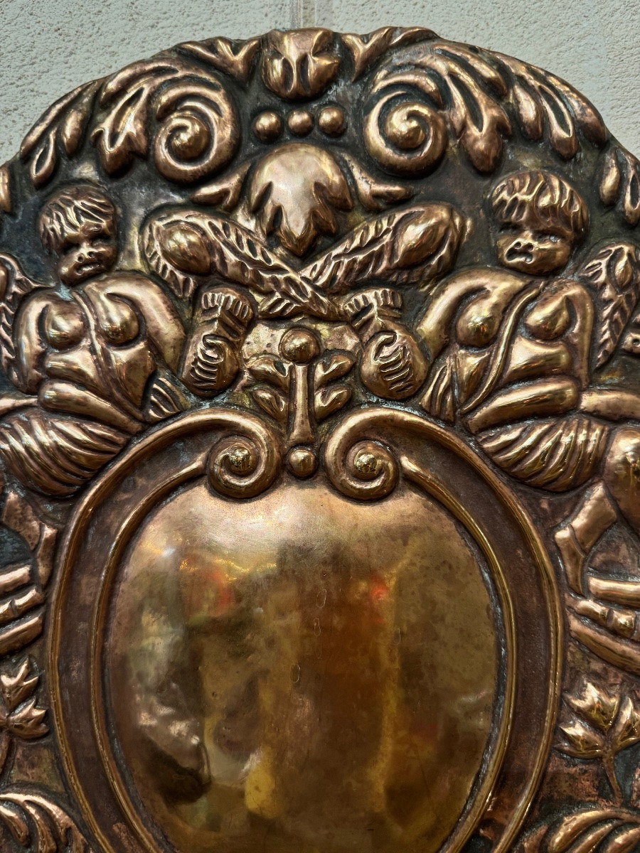 Two Pairs Of Repoussé Copper Light Deflectors, 19th Century -photo-7