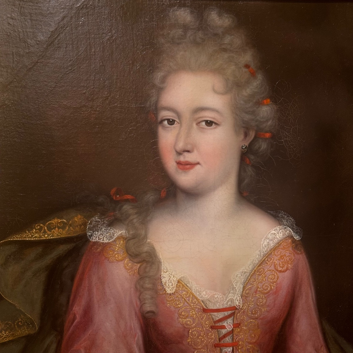 Portrait Of A Woman, 17th Century French School-photo-2