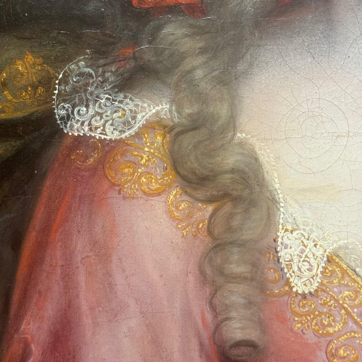 Portrait Of A Woman, 17th Century French School-photo-4