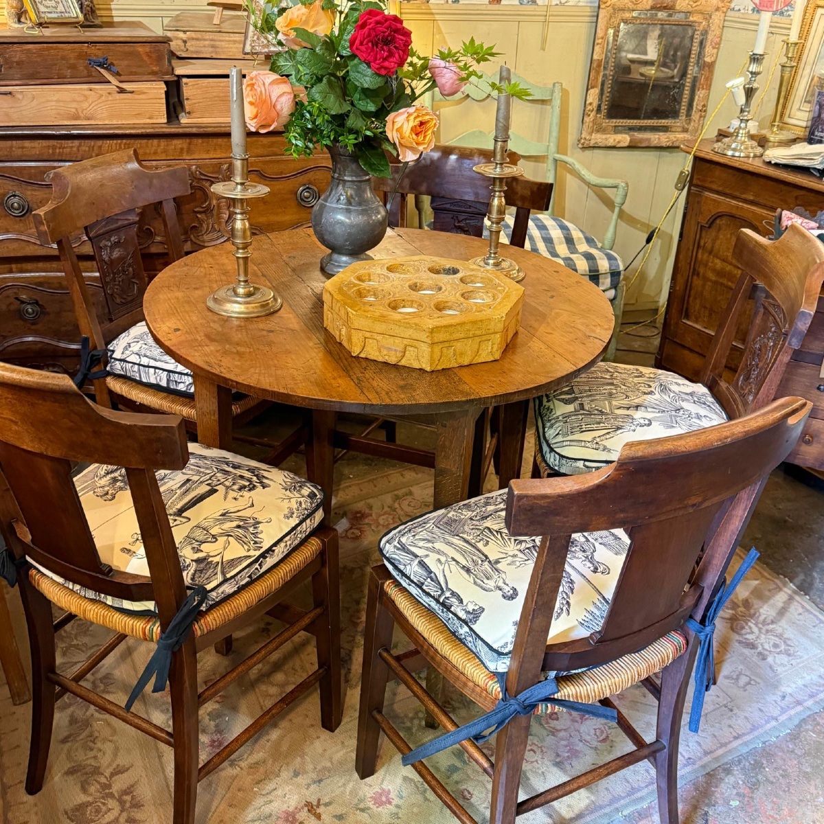 Set Of 5 Directory Straw Chairs-photo-4