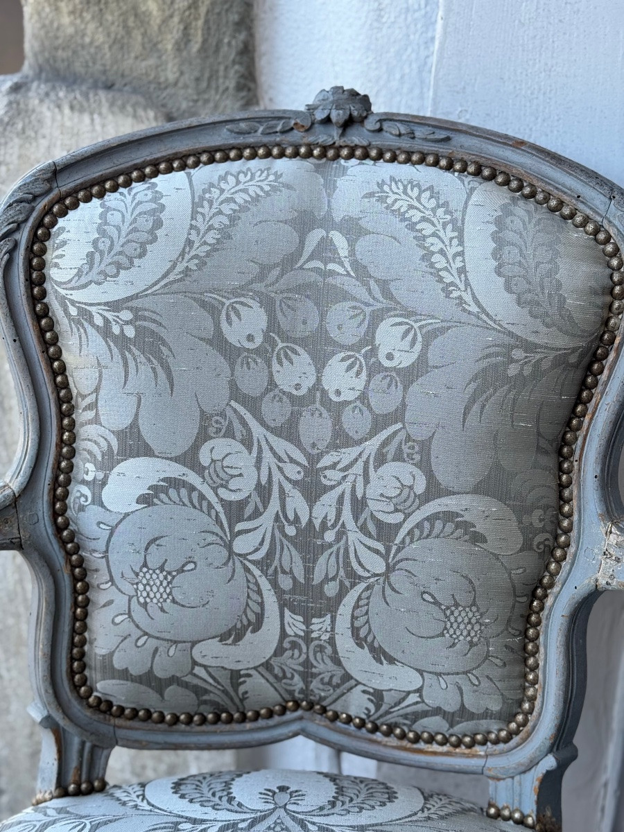 Pair Of Louis XV Cabriolets, Stamped B. Maulin – 18th Century-photo-2