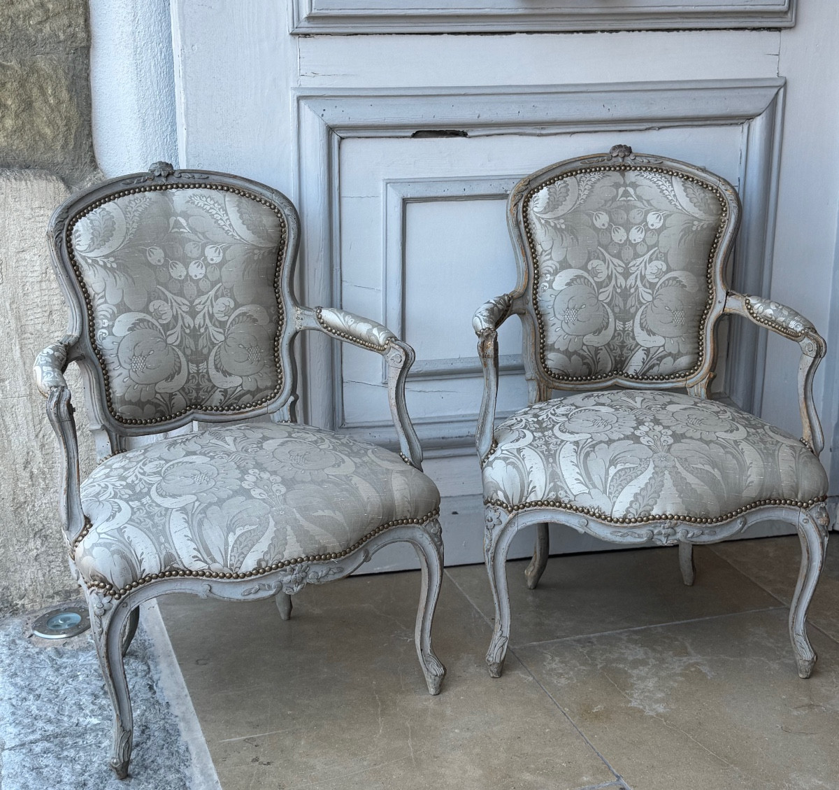 Pair Of Louis XV Cabriolets, Stamped B. Maulin – 18th Century