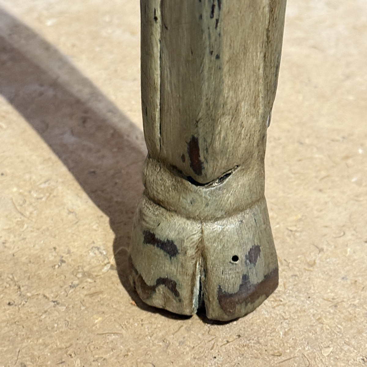 Console provençale galbée en bois peint – XVIIIe siècle-photo-2