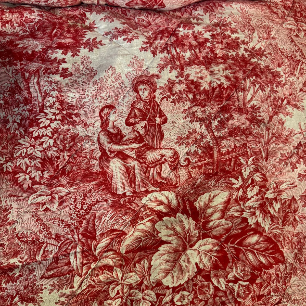 Large Armchair With Footrest – Painted Wood, Late 18th Century Turning-photo-4