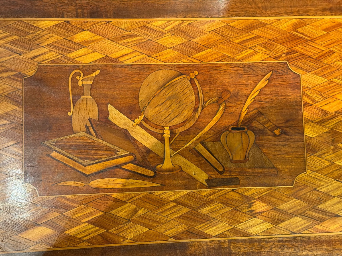 Small 19th Century Marquetry Sideboard-photo-1