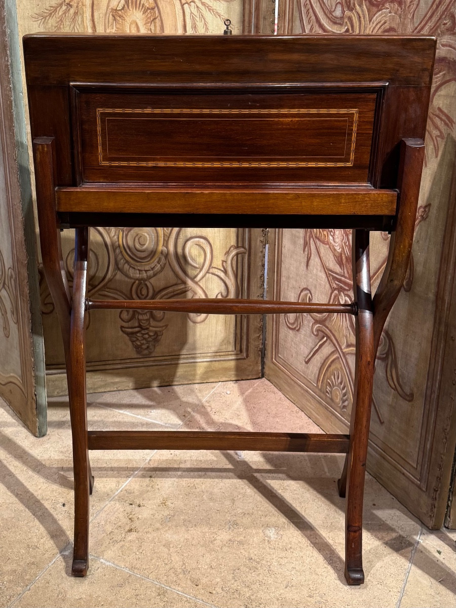 Portable Travel Desk On Folding Base, England, 19th Century-photo-7