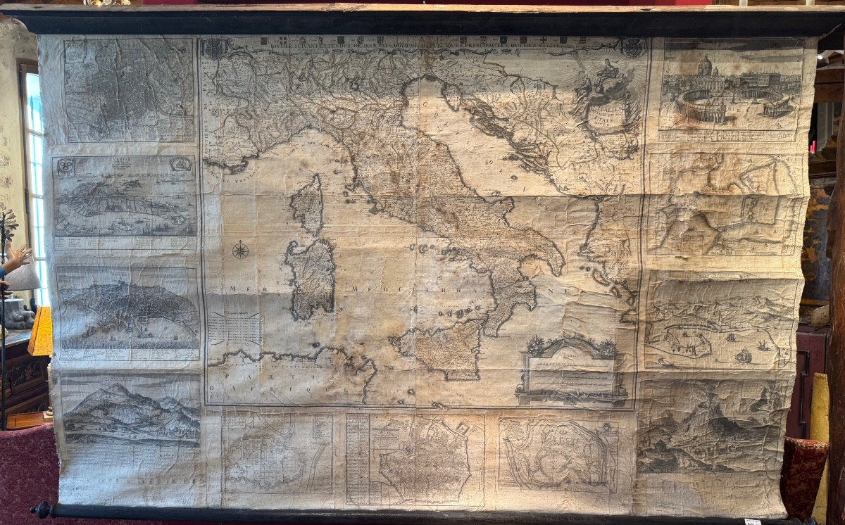 Old Map Of Italy 1706