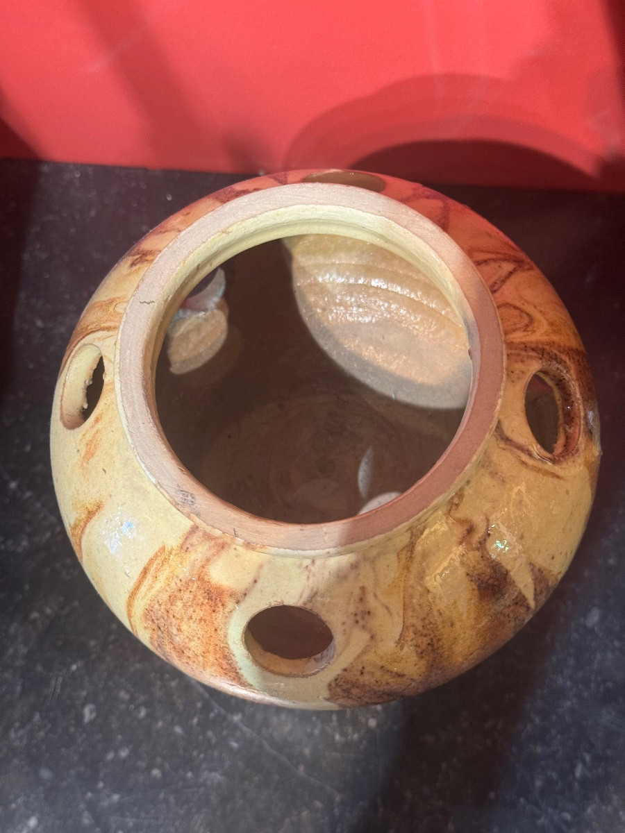 Paire de pots à bulbes en terre Cuite -photo-4