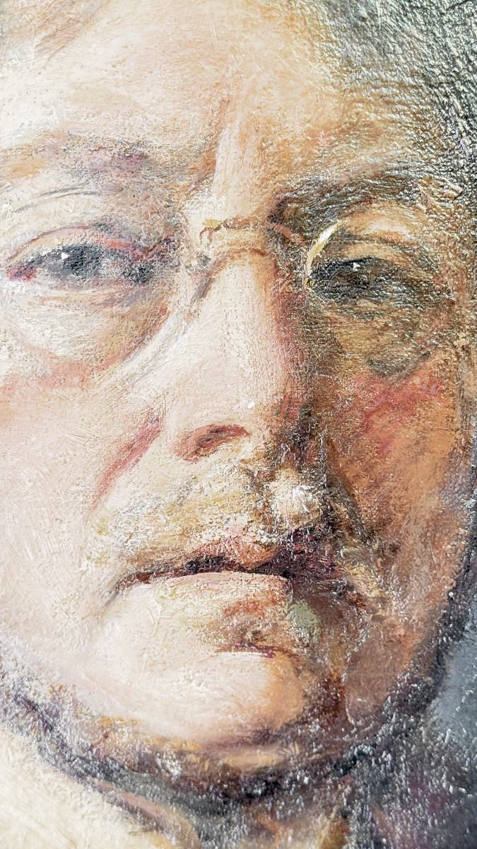 Jan Van Puyenbroeck (1887-1972) – Portrait Of A Man, Early 20th Century-photo-2