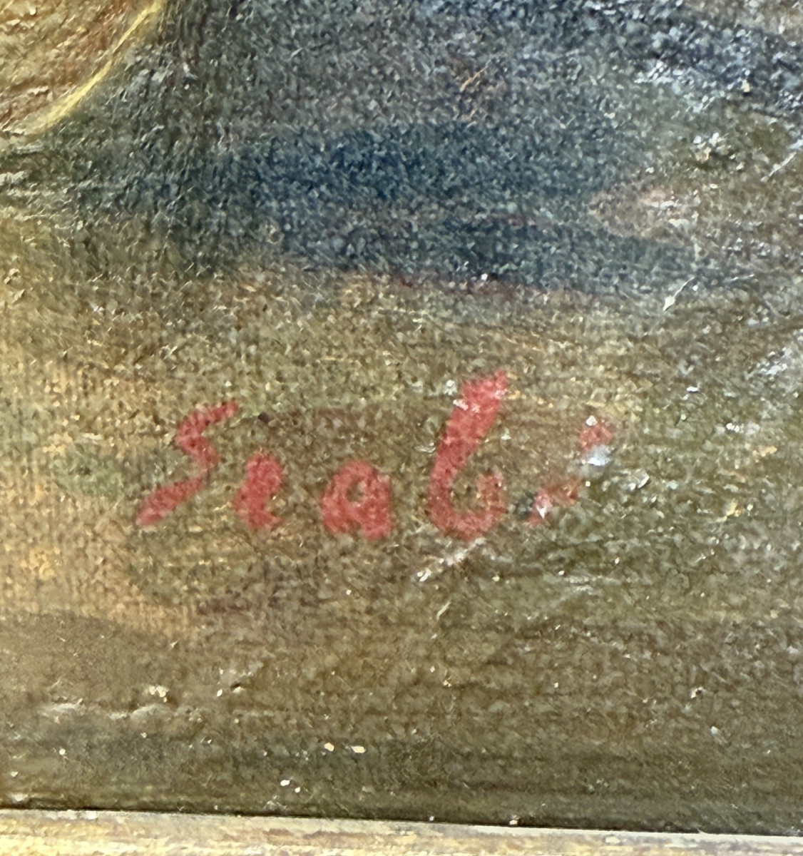 Musicien dans son atelier – Huile sur toile signée, seconde moitié du XIXᵉ siècle-photo-7