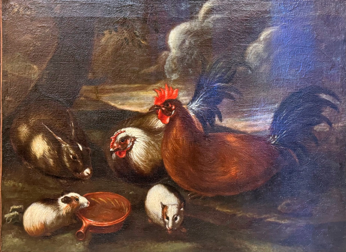 Grande scène animalière XVIIème