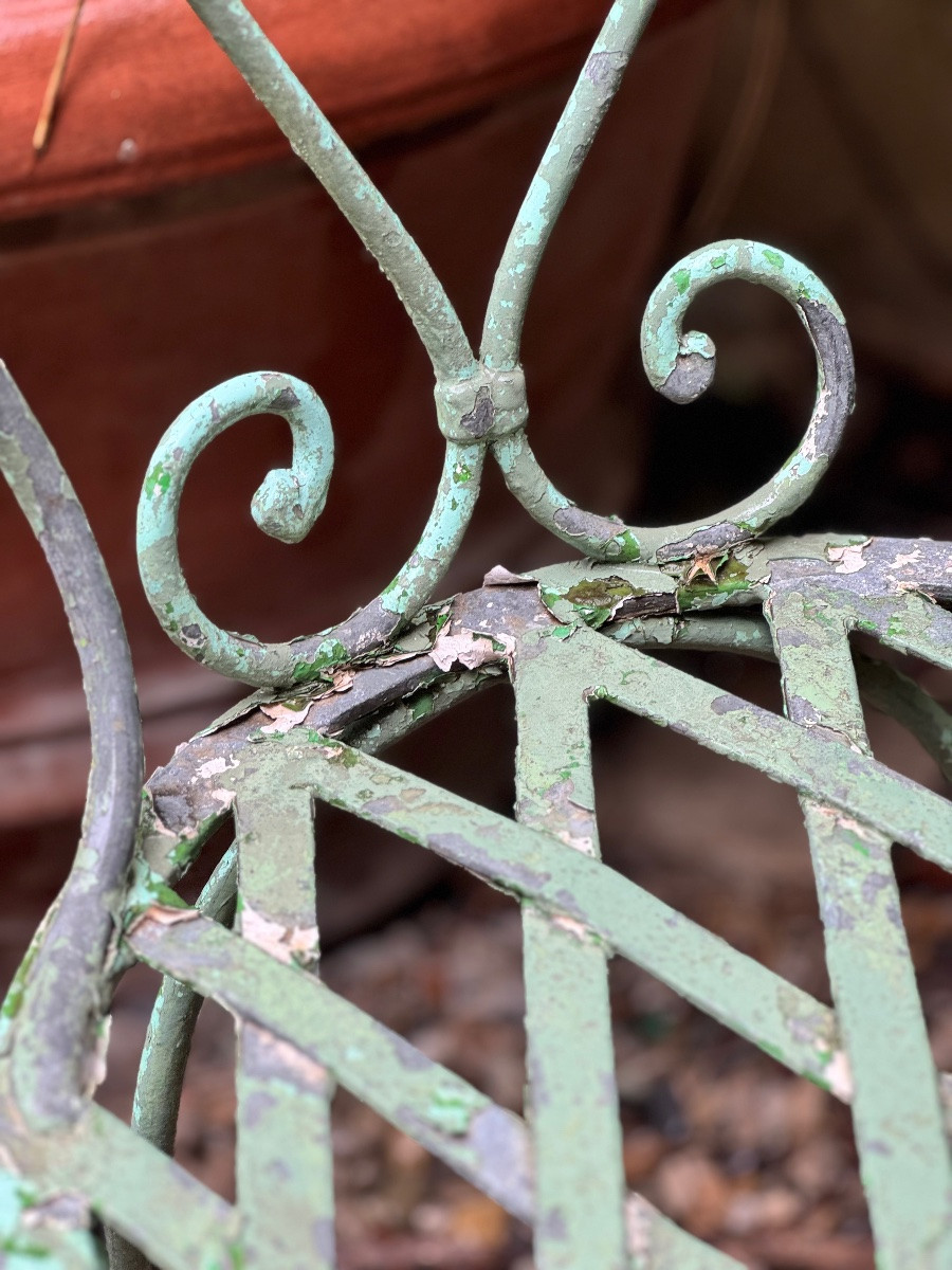 Guéridon et chaises de jardin, fin XIXe siècle-photo-3
